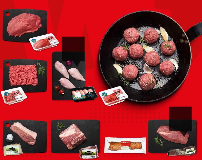 VARMRÖKT FLÄSKYTTERFILÉ ALLMANS Tyskland Ca 1kg Jämförpris 49:90 kr/kg SPARA 6:00 FÄRSK OXFILÉ NATURKÖTT Brasilien Ca 1,6kg Jämförpris 199:00 kr/kg