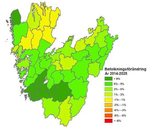 REMISSVERSION januari 2016 Nuläge och behov Befolkningsutveckling Västra Götalands befolkning förväntas växa till nästan 1,9 miljoner invånare år 2030 1.