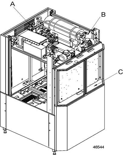 Installationsanvisningar 3.5.7 Disk- och torkmedel Maskinen är förberedd för anslutning av disk- och torkmedel men utrustningen ingår inte i leveransen.