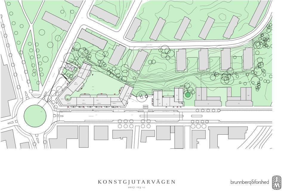 Området är bergigt och den angränsande delen mot Bolidenvägen utgörs av en tunnel tidigare använd som arbetstunnel för Södra Länken och Fortums kraftledningstunnel.