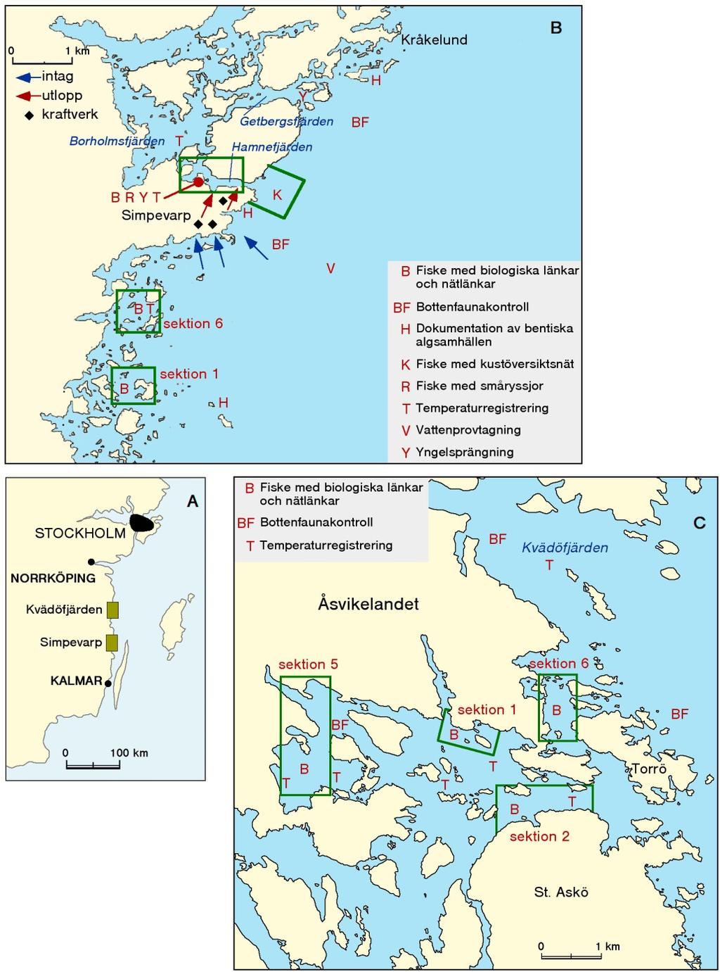 Svenska namn på fiskar och andra organismer används i den löpande texten. För svenska och vetenskapliga namn på alla arter som förekommer i fiskundersökningarna hänvisas till bilaga 1.