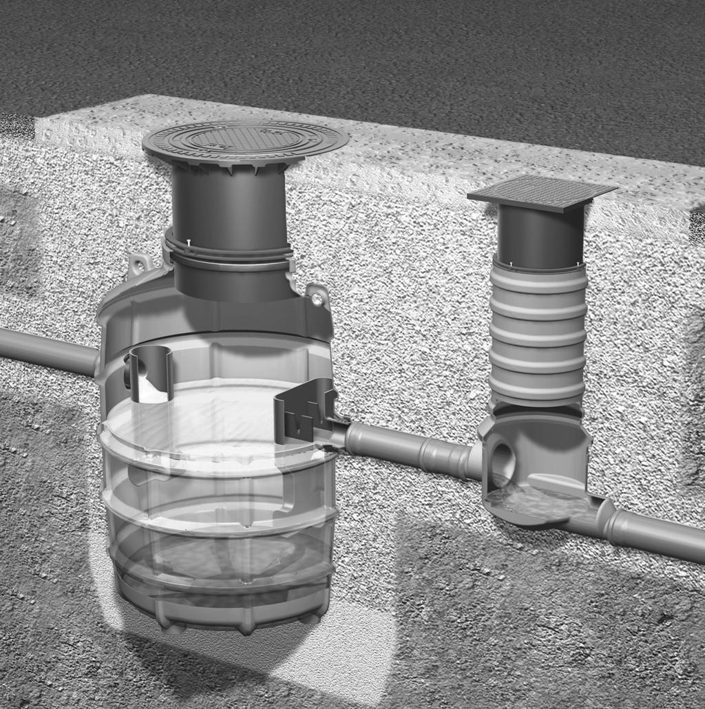 INSTRUKTIONER FÖR INSTALLATION, DRIFT OCH UNDERHÅLL KESSEL Fettavskiljare EasyClean Standard NS 1, 2 och 4 för markförlagd installation Utförande enligt DIN 4040-1 eller Utförande enligt