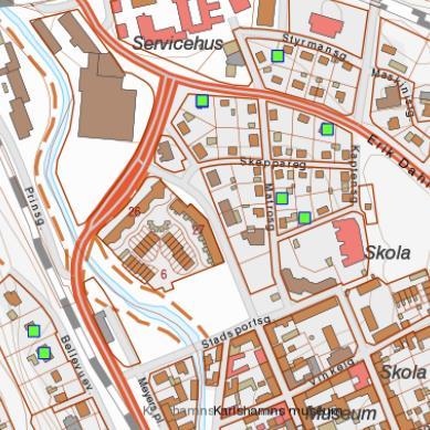 Cirka 700 meter nordväst om fastigheten återfinns ett skyddsvärt fiskevatten enligt fiskevattendirektivet se Figur 5. Figur 5. Vattenskyddsområde enligt VISS är blåmarkerat.