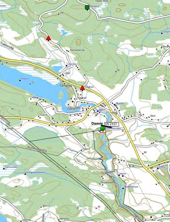 Lokalen var 5 8 m bred och motsvarade hela Vattendragsbredden. Vattendjupet var som mest 0,45 m och medeldjupet var 0,3 m.