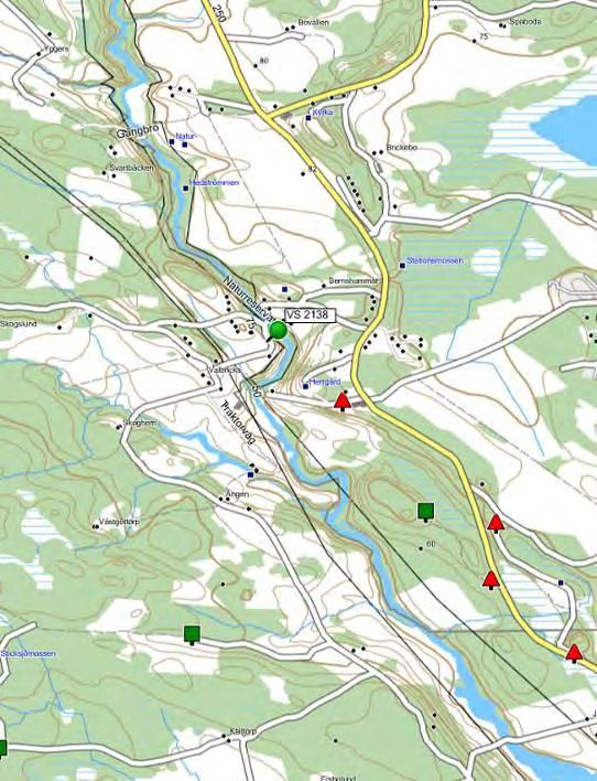 Vattnet var klart och ofärgat med en temperatur på 22,2 0 C och strömmande hastighet där vattennivån bedömdes som låg.