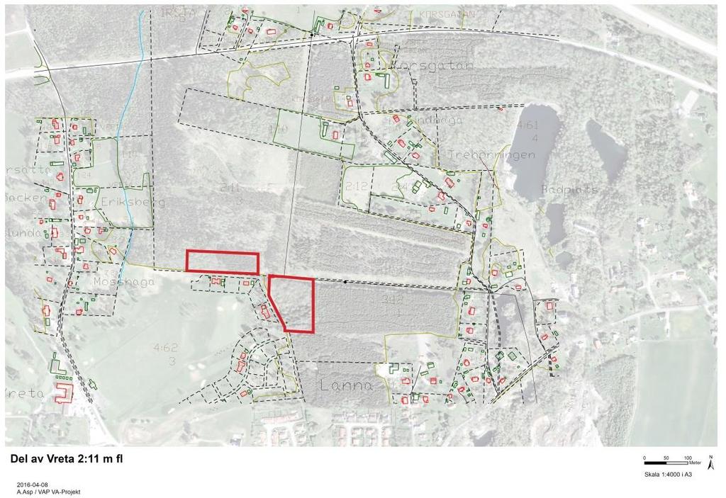 PLANDATA Läge och omfattning Planområdet är beläget i Lanna, i anslutning till Lanna golfbana och utgörs av del av fastigheten Vreta 2:11 m fl.