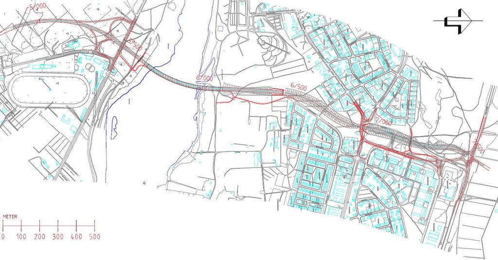 Fakta ALT B. Avser Bro över Ume älv och tunnel GRUSGROP Tunnel Längd = ca 480 m. För tunnlar med längden mindre än 500 m ställs lägre krav på tunnelsäkerhet och avgasevakuering.