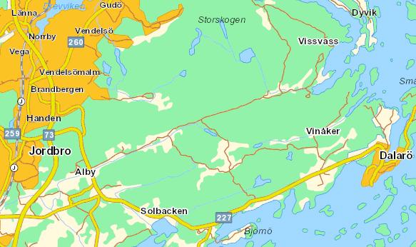 Inledning Bakgrund Dalarövägen (väg ) går från Haninge kommuns centrala delar ut till ön Dalarö. Trafikverket är väghållare och vägen har i dagsläget ingen gång- och cykelbana.