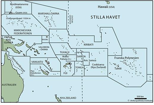 Vanuatu https://www.ui.se/landguiden/lander-och-omraden/oceanien/vanuatu/ Vanuatu i sydvästra Stilla havet omfattar tolv större och cirka 70 mindre öar.