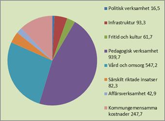 och gymnasieskola, plan- och byggfrågor, miljö- och hälsoskydd, renhållning och avfallshantering, vatten och avlopp, räddningstjänst, civilt försvar, biblioteksverksamhet och förutsättningar för