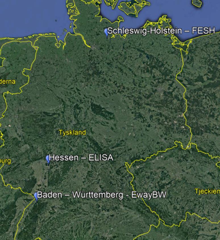 Tre tyska project har startats upp Schleswig-Holstein Project