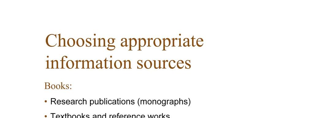 Book = a format, published work of literature or scholarship Monographies/monographs or (edited) collections Original articles = presents original research findings Review articles (no original