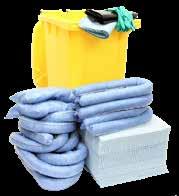 64 X 72 X 152 cm Modell Spill kit innehåll Absorbtion /kit A 32 ark 30X30 cm, 1 orm 1,2m, 2