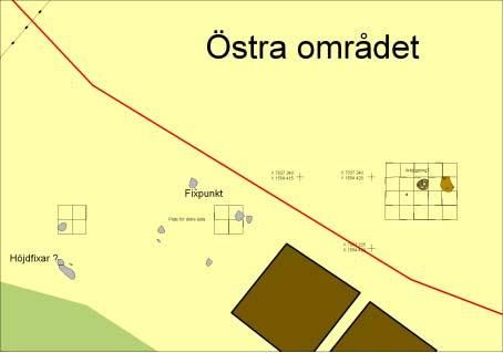 12 Anläggningar inom östra området. Fyndmaterialet Fynden från år 2003 års undersökningar spänner över en lång tidsrymd.