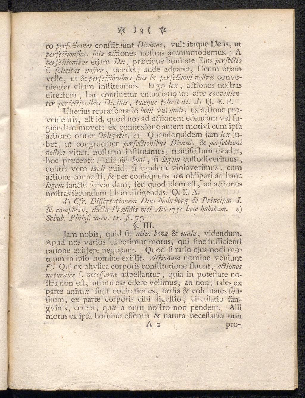 . nofhxs. perfe&iombns ' ) 3 ί ^ ro perfebiones confbituunt Divinas, vult itaquepeus, ut fuis actiones nofiras accommodemus.