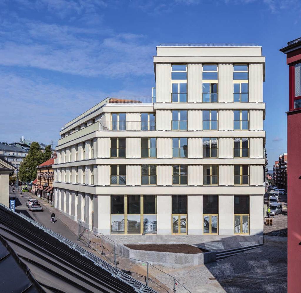 * BOSTAD KOMMENTAR RASMUS WÆRN 38 ARKITEKTUR 7/18 Trehörningen i Norrköping är en ovanligt robust plats.