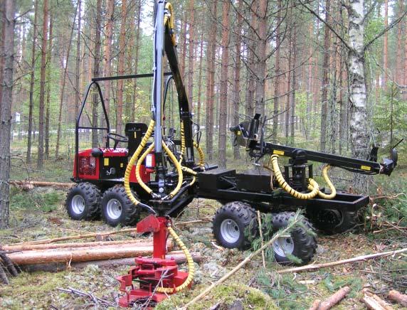 Bracke passar för olika typer av basmaskiner som, skördare, skotare, grävare eller andra kranförsedda basmaskiner som har tillräcklig vikt och kraft.