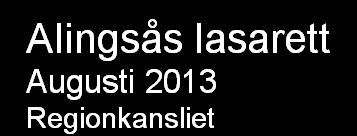 Alingsås lasarett September 214 Alingsås lasarett September 213 Verksamhet i balans Ekonomi Beläggning Tillgänglighet inom 6 dagar Vårdgaranti 9 dagar Kvalitet enligt kvartalen (resultat senaste