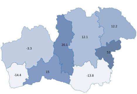 Gästnätter i Kronobergs län, jan- dec 2016 945 657 gästnätter (+5,5 %, +50 360 st)