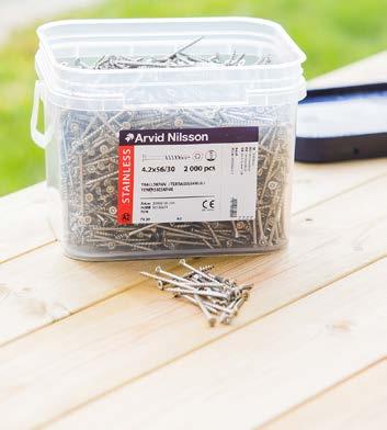 45808956 Trallskruv-A2 4,2x56/30 H2 Cut Bandad EN 14592 AN