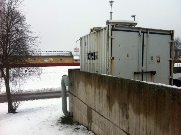 Botkyrka, Hågelbyleden x: 1616042 y: 6570213 Höjd ovan mark: 3 m Typ av station: trafikled Mätpunkten är placerad på ca 3 meters höjd ca 60 m öster