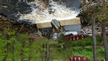 Den indämda vattenvolymen vid normalt flöde uppskattas till ca 100 000 m³.