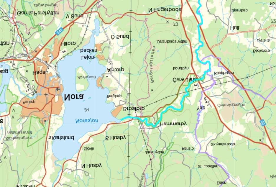 8 (72) 2 Orientering 2.1 Allmänt Järle kvarn ligger ca 6 km nedströms Norasjöns utlopp och ca 6 km öster om Nora i Örebro län (se figur 1).
