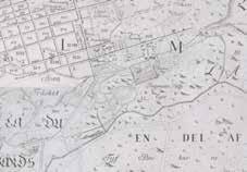(3) 1805 Mycket av Östermalms stenstad går att känna igen i kartan från 1805. Stadens nordöstra gräns ligger ungefär i linje med dagens Karlavägen.