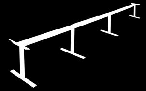 Mittendel 100x100 mm Konferensbord, välj mellan fast eller höj- och sänkbart stativ lexibelt konferensbord med pelarben i krom eller med lackerade ben i vitt, silver eller svart.