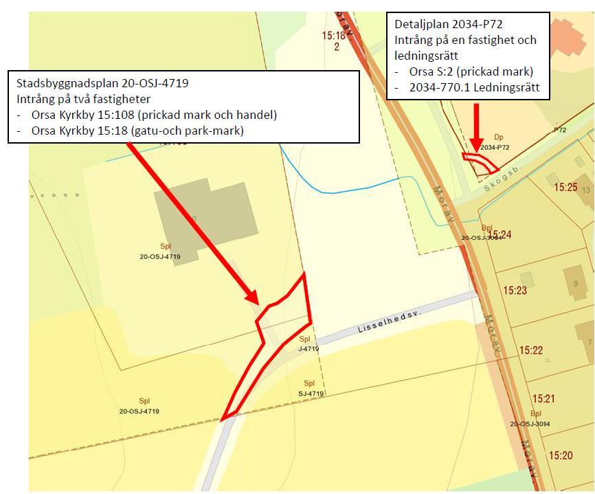 vägplanens influensområde