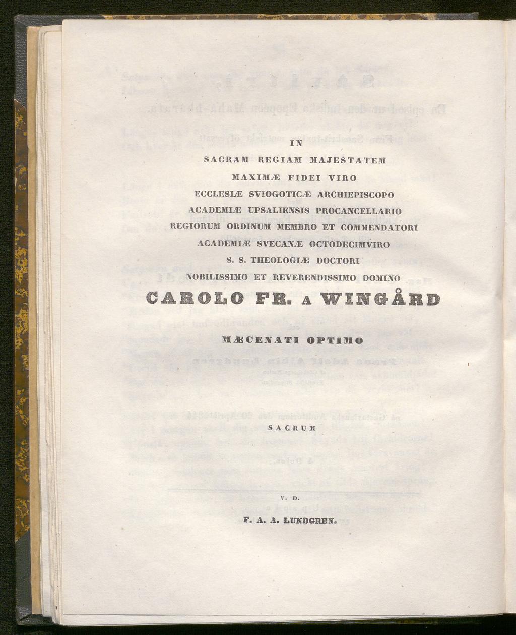 SACRA»I RE Gl AM MAJEST ATEM MAXIMA] FIDEI VIRO ECCLESIAE SVJOGOTIC.