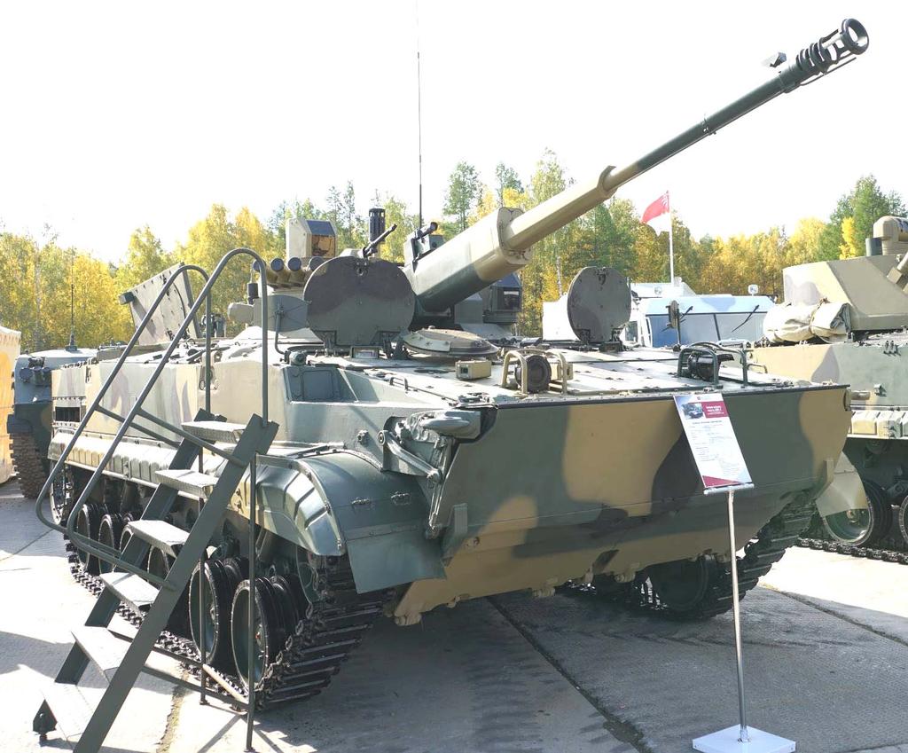 Integration av 57 mm automatkanon på BMP-3 (Ryssland) Företaget Burevestnik har tillsammans med Kurganmasjzavod, ingående i Kontsern Traktorzavod, installerat en nyutvecklad 57 mm överlagrad