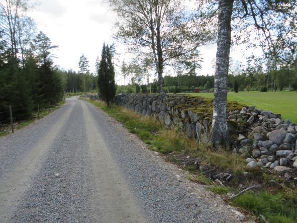 Gamla byvägen följde längs åsryggen, tätt