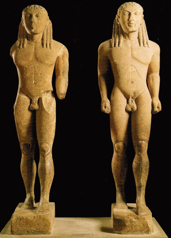 Ynglingarna Kleobis och Biton av Polymedes, ca 600 f.kr.