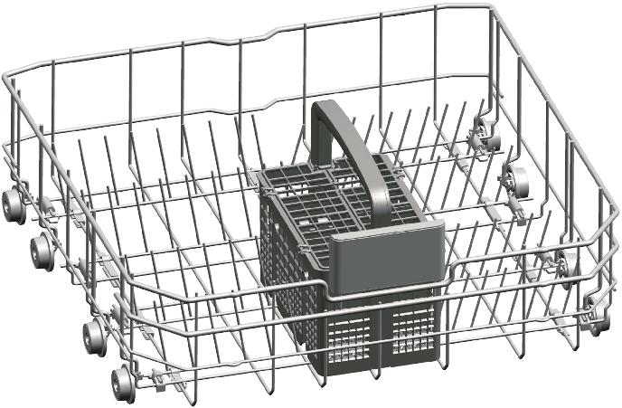 B Justera höjden på den övre övre korgen Korgjusteringsmekanismen på övre korgen är utformad för att göra det möjligt att skapa bredare områden i övre eller nedre sektionen