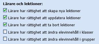 Inställningar Under Inställningar har kommun- och skoladministratören åtkomst till Grundinställningar för skola, Bildresurser och