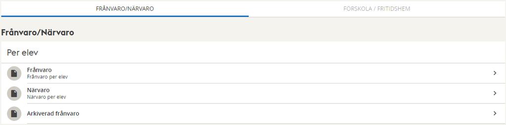 Sammanställningar Här görs skolans standardinställning för vilken tidsenhet som ska anges i sammanställningar i Frånvaro/Närvaro.