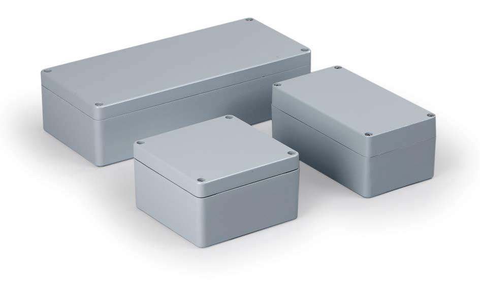 17 Ensto Cubo H kapslingar IP 66 Storlekar 50 x 45 x 30 310 x 601 x 180 mm Ensto Cubo Hkapslingar i korthet: Tillverkade i polyestermålat aluminium Standardfärg grå RAL 7001 Finns med Finns i 29