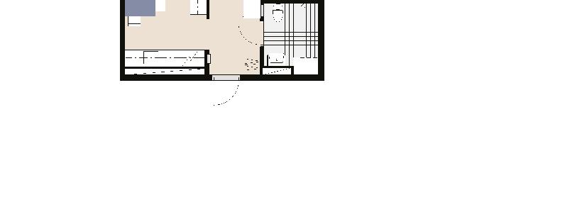 rum & kök, 0 m² rum & kök, 0 m² Trevligt kök med bardisk och skafferi rum och kök, 4 m² Kompakt lägenhet med öppna rumssamband Sovrum med plats för två Balkong mot gård rum & kök, 0 kvm Unik