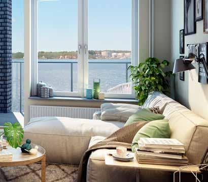 . Modernt kök Köket är utrustat med rostfria vitvaror i form av induktionsshäll, inbyggnadsugn, mikrovågsugn och hel integrerad diskmaskin.