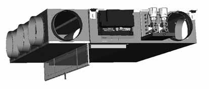 1 FUNKTIONER 42EM Atmosphera från Carrier finns tillgänglig i olika storlekar med 2-rör, 2-rör plus elektrisk värmare eller 4-rörsbatterier med ett luftflöde från 66 till 259 l/s, nominell kyleffekt