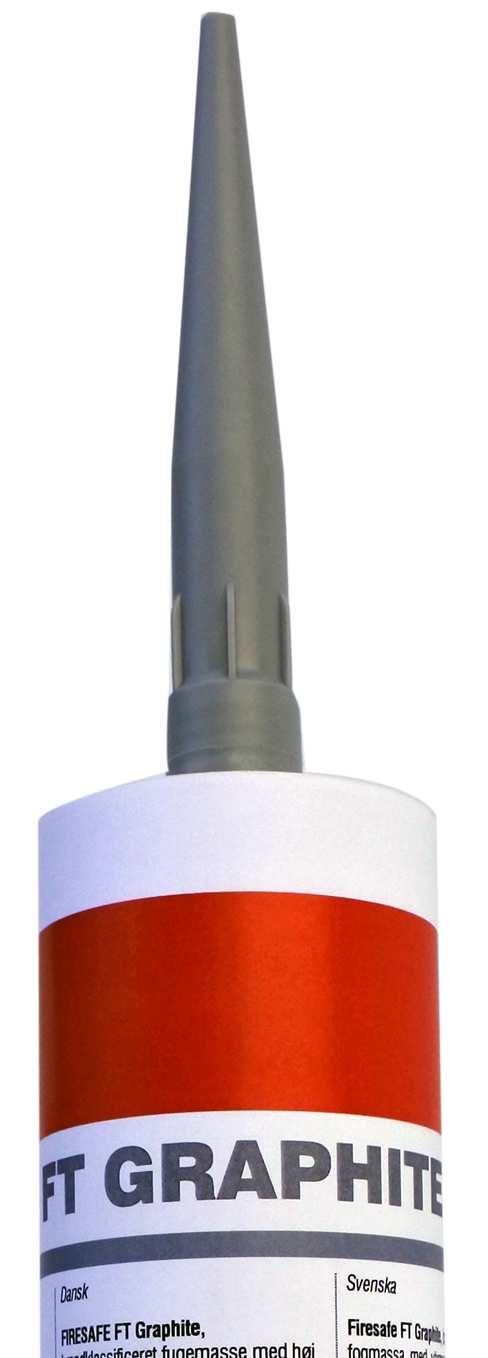 PRODUKTBESKRIVNING Firesafe FT Graphite är värmeexpanderande, enkomponent grafit vattenbaserad fogmassa.