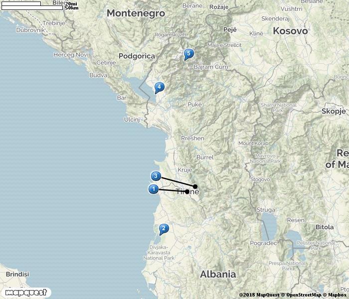 Resan i korthet Dag Orter/resplan 1 Resan startar på Tiranas internationella flygplats. Transport till Fier. Natt i Fier. 2 Nartessalinerna, Elbasan Hills. Natt i Tirana. 3 Datji National Park.