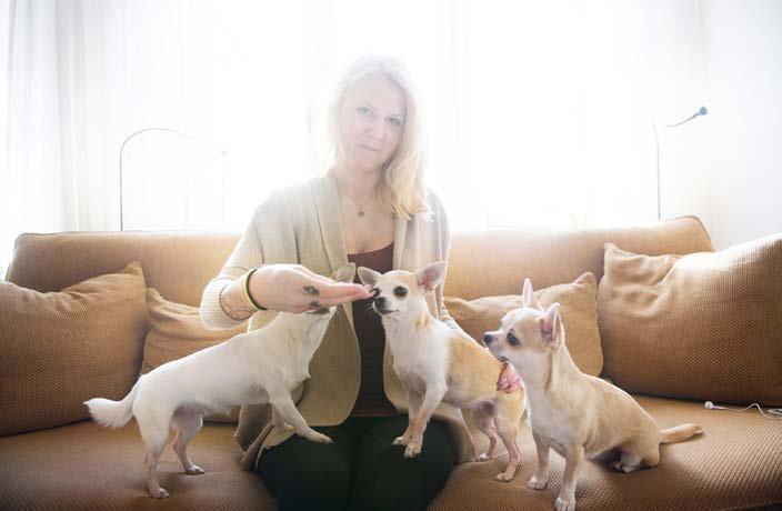 12 1 april 7 april 2017 Täby Nyheter TEMA: HÄLSA LIVSVIKTIGA VÄNNER. Malin Säfström bor med sina hundar chihuahuor Baby, Harley och Penny. Utan mina hundar hade jag inte levt i dag, säger hon.