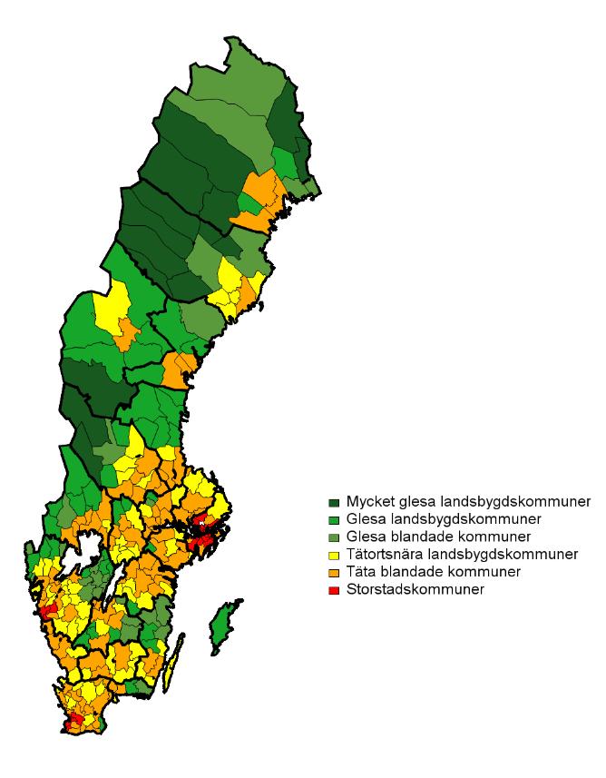 Bilaga 1 Karta Landsbygdsdefinition för