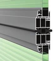 Standardutförande anodiserad aluminium eller RAL 9002 Andra RAL-färger tillgängliga Tjocklek: 40