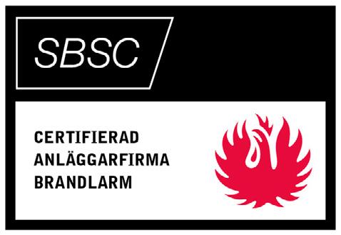 samt Brandlarm enligt SBF 110.