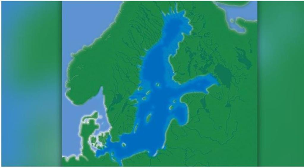 Östersjöns förändringar Littorinahavet en saltare Östersjö för ca 6 500 år sedan.