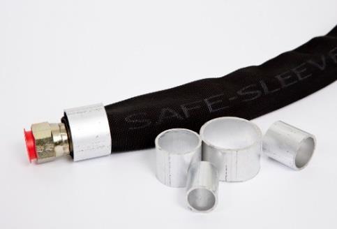 SAFE-SLEEVE skyddar maskinist i närhet av slangar skyddar slangar mot slitage