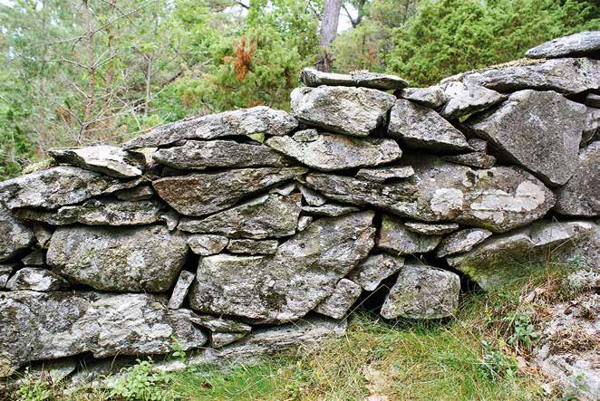 Branta berg med havsutsikt 9 Figur 6. Bilden visar en högt belägen och ovanligt vällagd och välbevarad gärdsgård. Denna ligger dock norr om och en liten bit utanför planområdet.